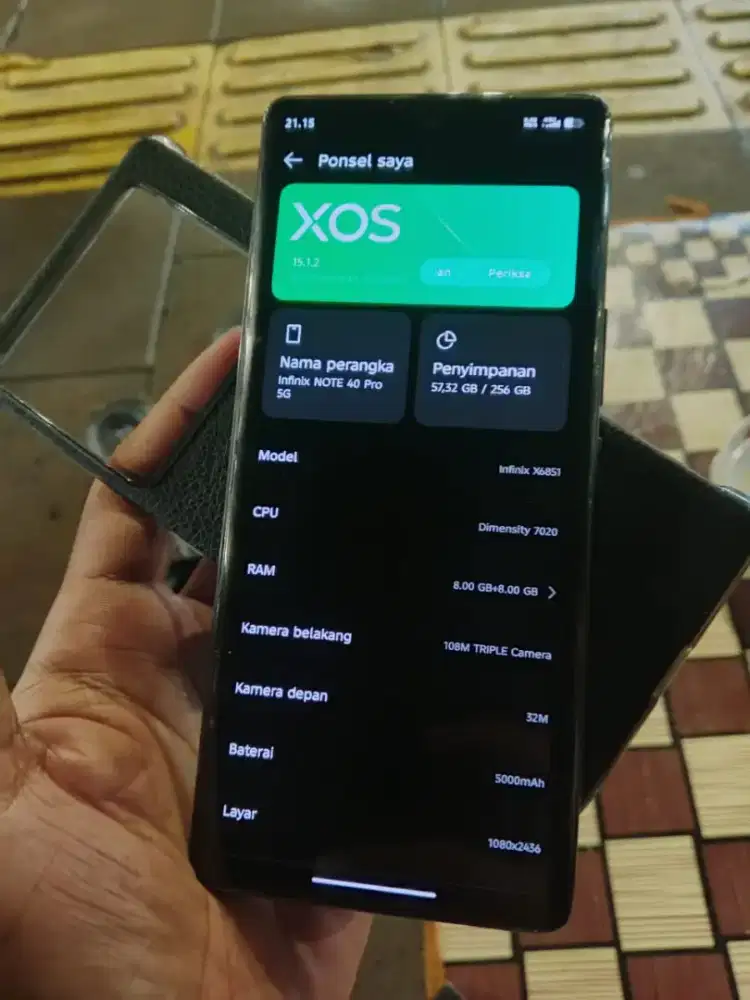 Infinix note 40 pro 5g 8+8/256 fullset nominus