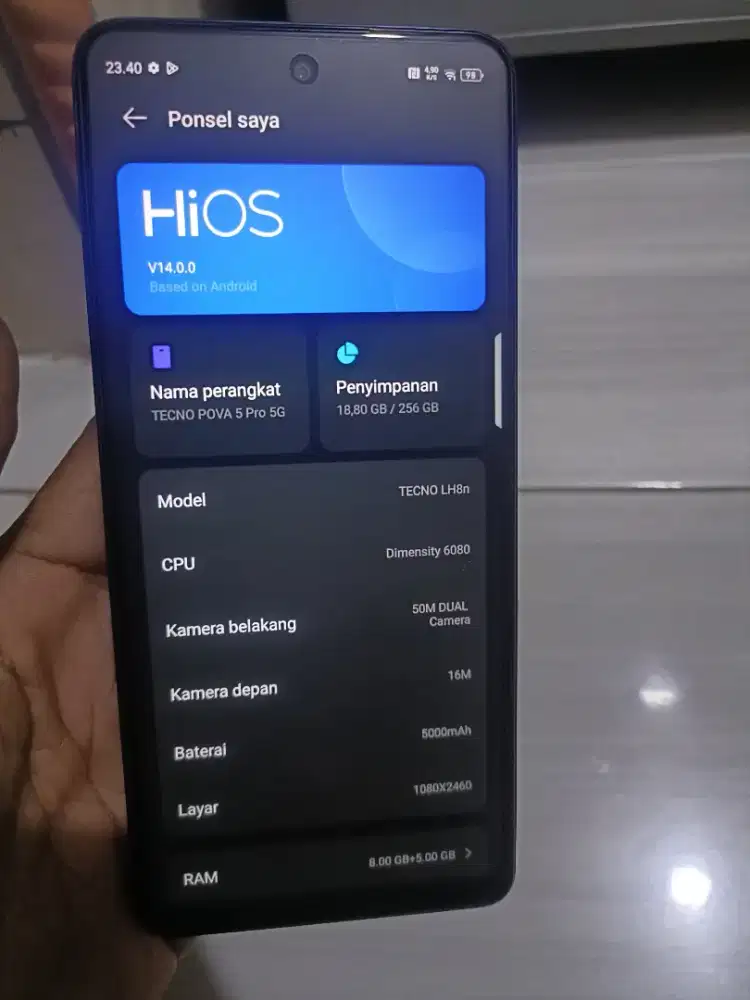 Tecno pova 5 pro 5G 8/256