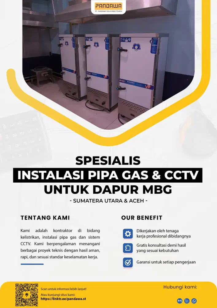Instalasi Jalur Pipa Gas Tabung untuk Dapur MBG (Makan Bergizi Gratis)