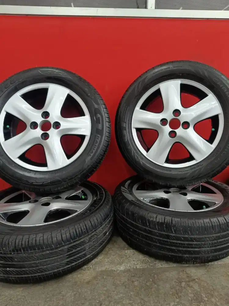 Velg vios Gen 2 sudah Vernish 2 warna polish black silver keren
