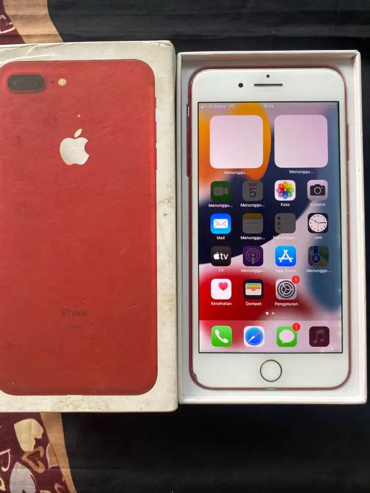 Iphone 7 plus 128Gb merah semua fungsi lancar