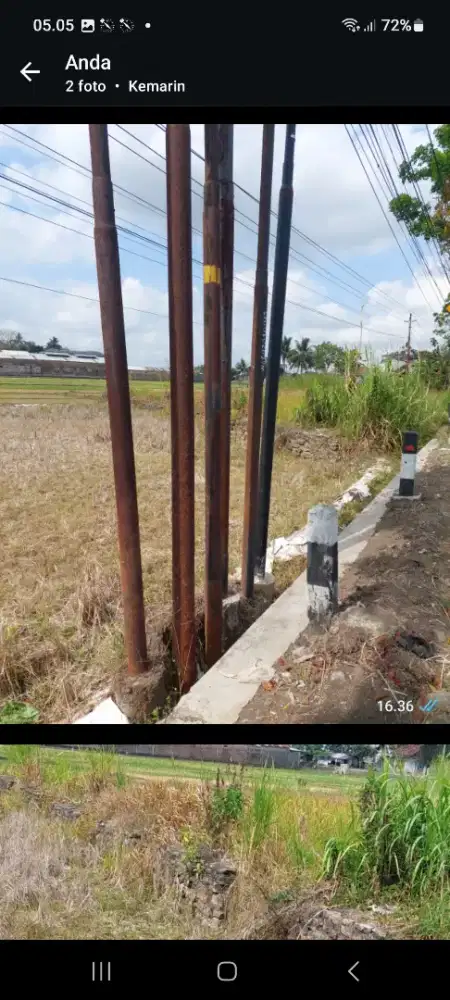 Dijual sedidang tanah pekarangan