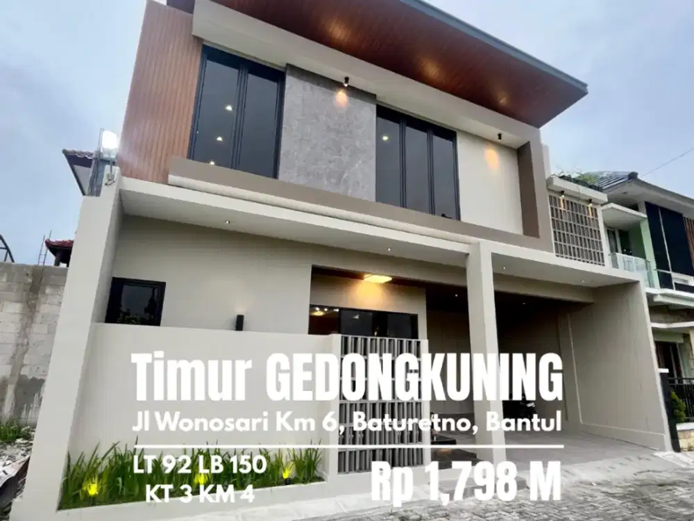 Rumah baru Full Furnished cluster timur gedongkuning
