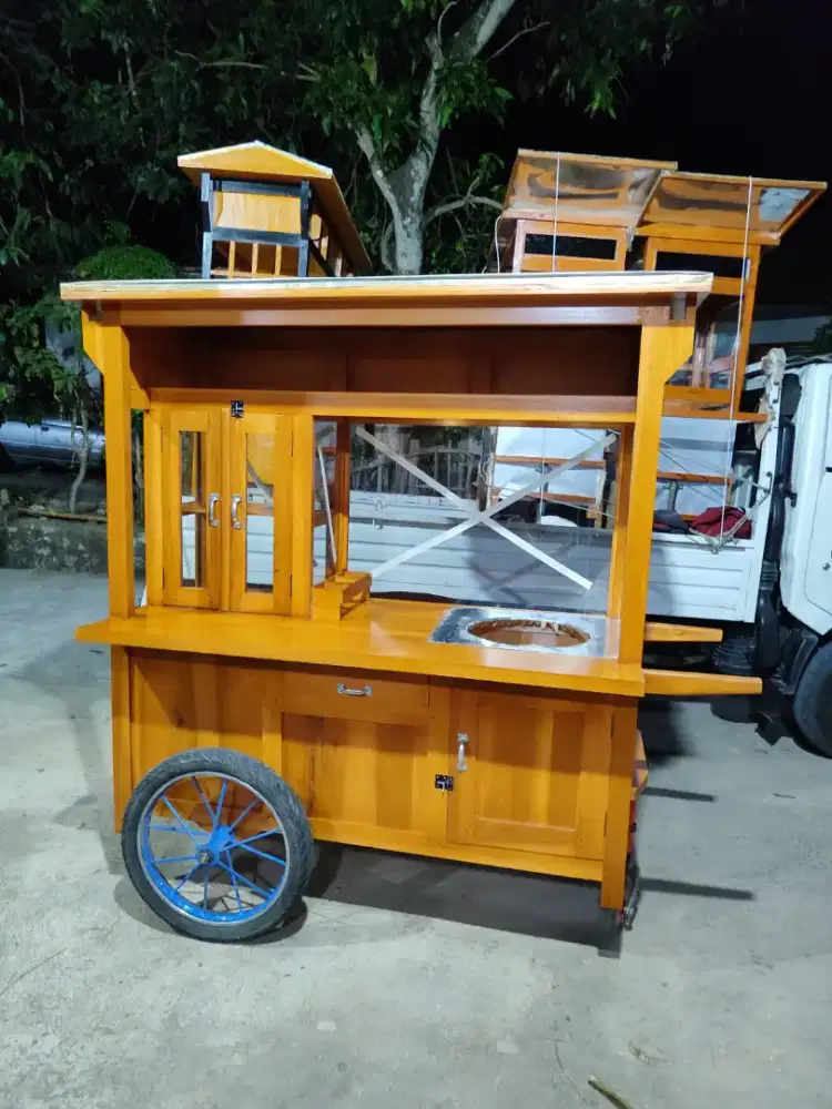 Gerobak Angkringan Bakso Mie Ayam PeceL Bubur Sate Martabak Ronde dlL