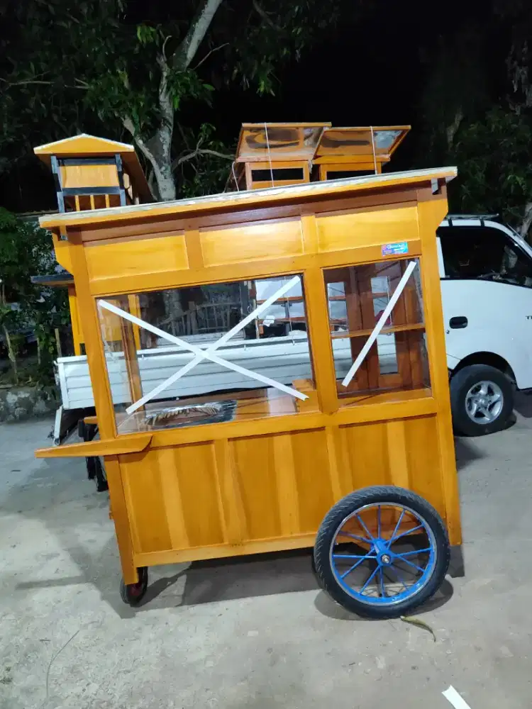 Gerobak Angkringan Bakso Mie Ayam PeceL Bubur Sate Martabak Ronde dlL