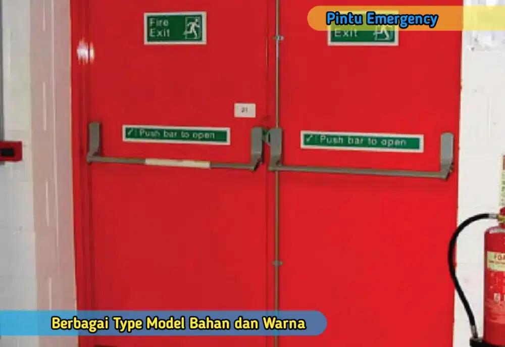Pintu Emergency Gedung Universitas Industri Hotel Apartemen Mall Plaza