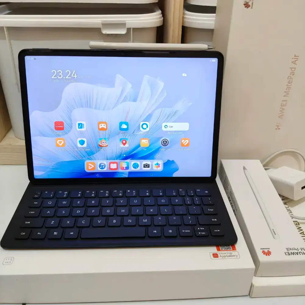 matepad air 8/128gb fullset keyboard dan pen orinya