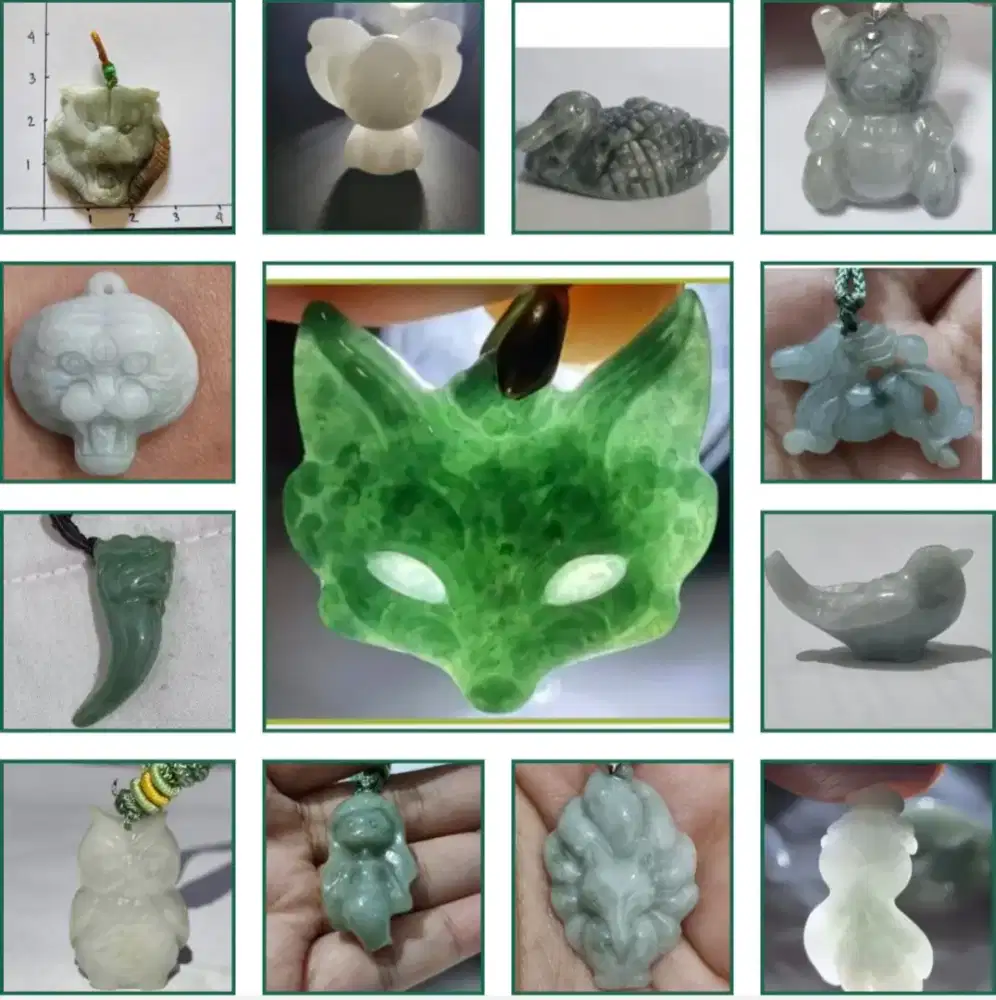 Beragam liontin pria dan wanita batu giok burma guatemala. No serti