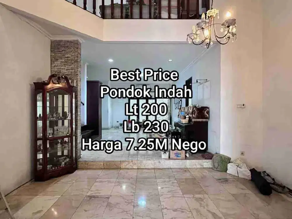 Rumah Pondok Indah Dijual Harga Mendekati NJOP Jakarta Selatan