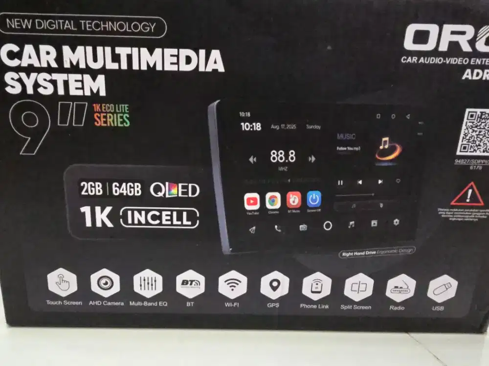 Orca headunit Android 9inc 2/64