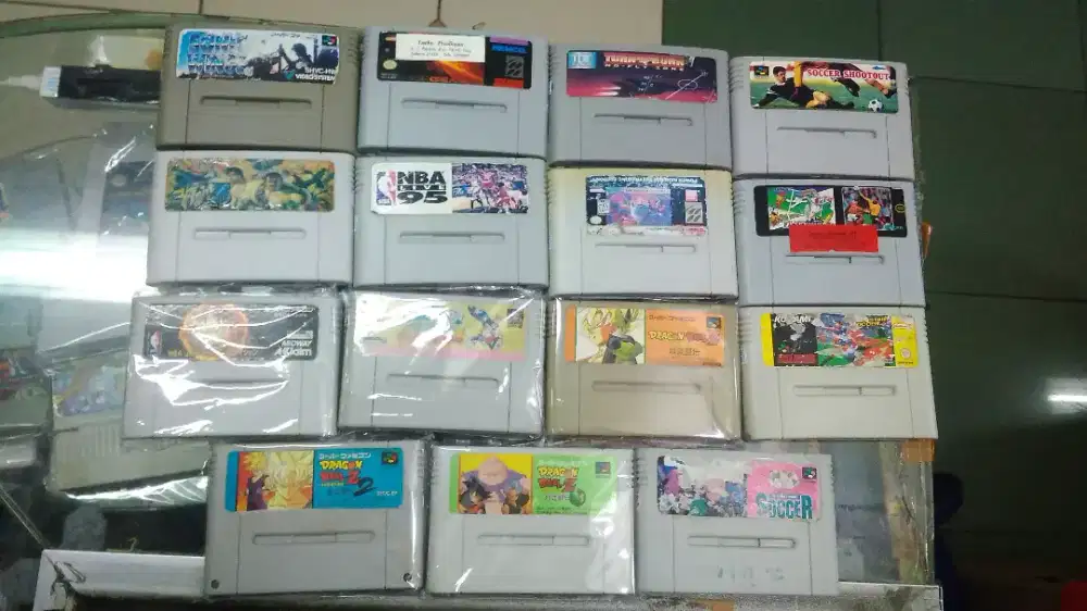 Jual kaset super Nintendo seperti di foto dan judul nya