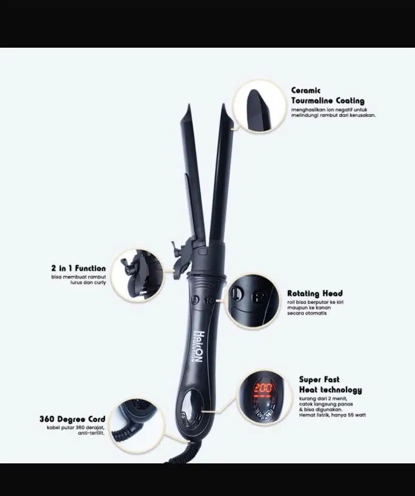 DIJUAL MURAH bisa NEGO SERATIN - Catok rambut Hair on 2 in   1