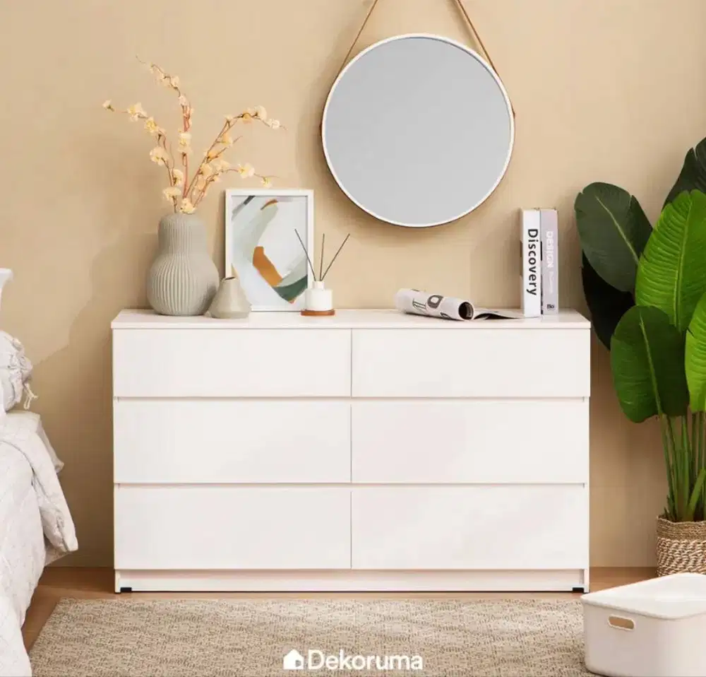 Dekoruma Kaze Lemari Drawer 6 Pintu | Lemari Newborn SECOND