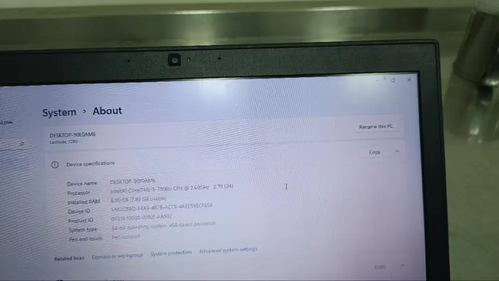 Laptop Dell latitude 7280 murah
