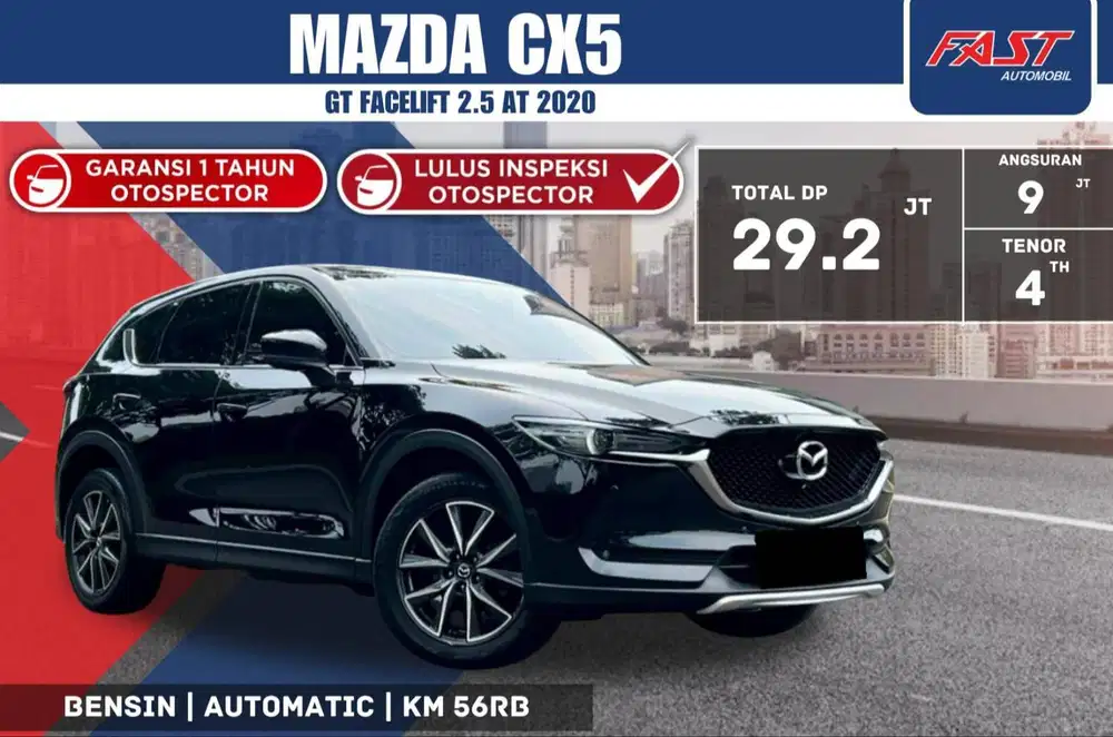 MAZDA CX5 GT 2020 2.5 AT FACELIFT SUNROOF KM.56RB & PAJAK PANJANG #F2S