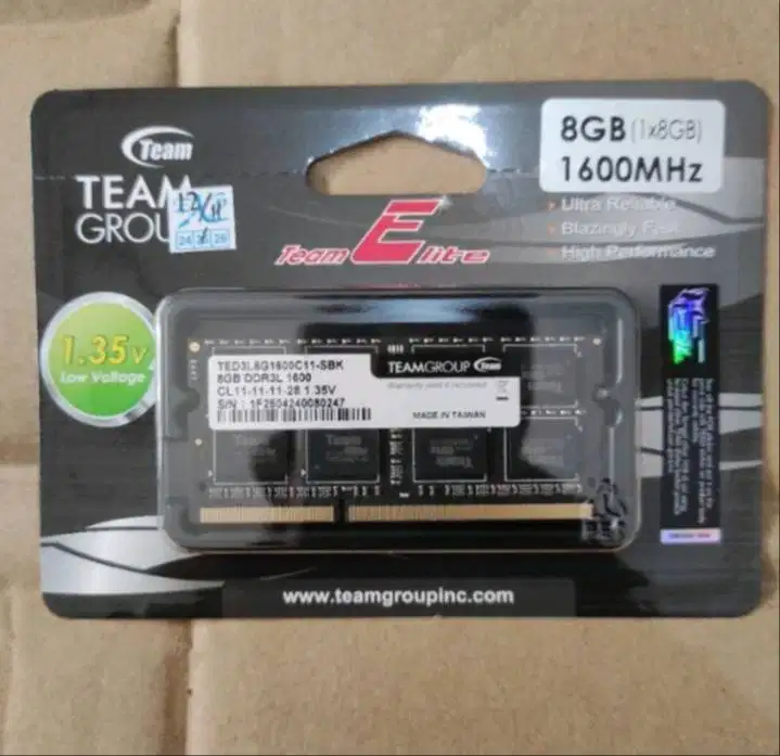 team elite 8GB DDR3L