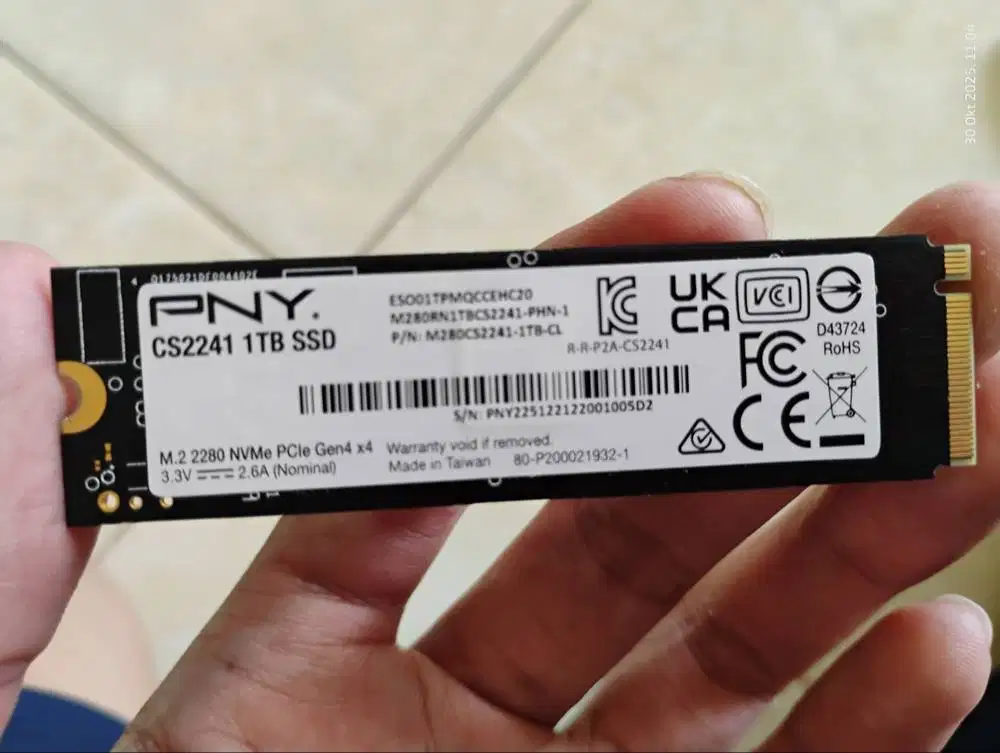 SSD M.2 NVME Gen4 PNY CS2241 1TB/1000GB