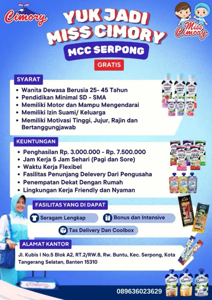 Lowongan Kerja Miss Cimory Serpong