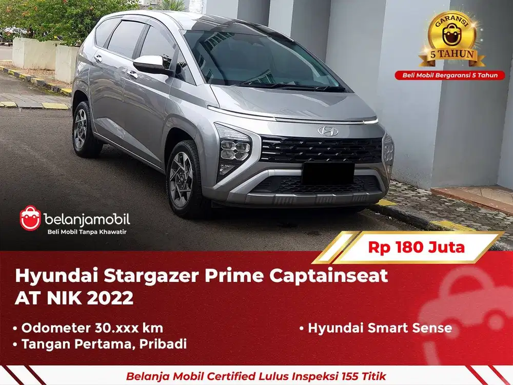 [ GARANSI 5TH ] Hyundai Stargazer Prime Captain Seat AT 2022 2023