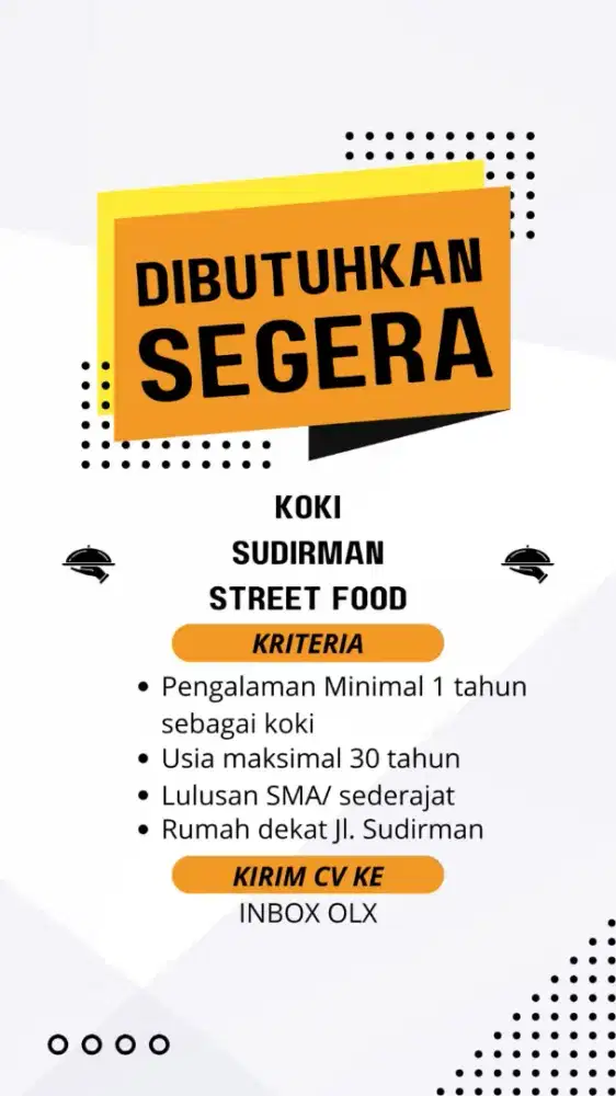 Cari Koki Foodcourt Sudirman Street