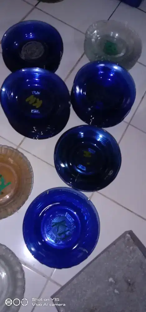 Dijual Piring Beling Transparan Biru