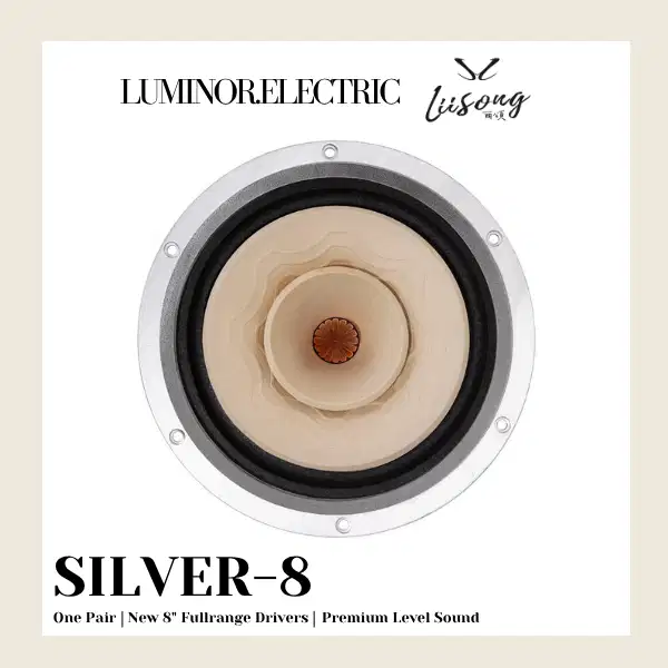 Lii Song Audio Speaker Silver 8 - New 8 inch Fullrange Drivers Premium