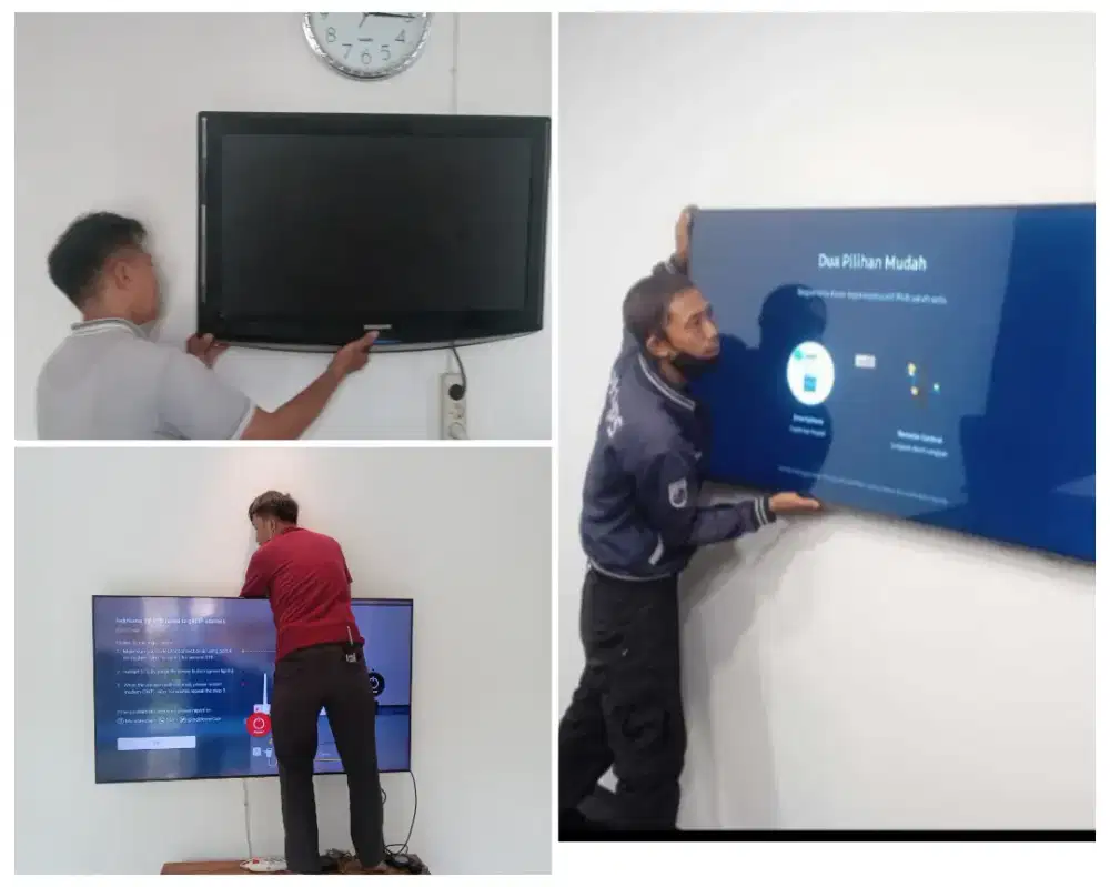 Pasangkan bracket dan Braket +pasang terimarapih breket briket led tv