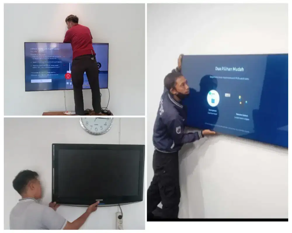 Pasangkan bracket dan Braket +pasang terimarapih breket briket led tv