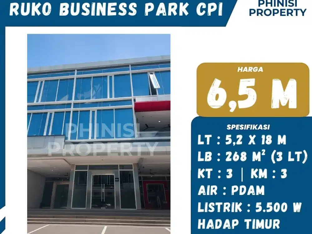 DIJUAL RUKO MURAH SUDAH FULL FURNISH DI BUSINESS PARK CPI