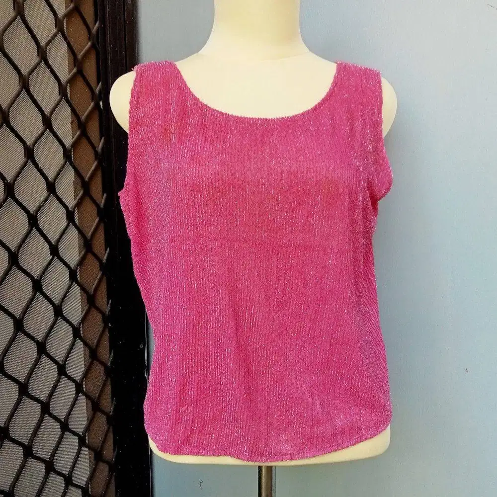 Tanktop Pink Wanita Casual