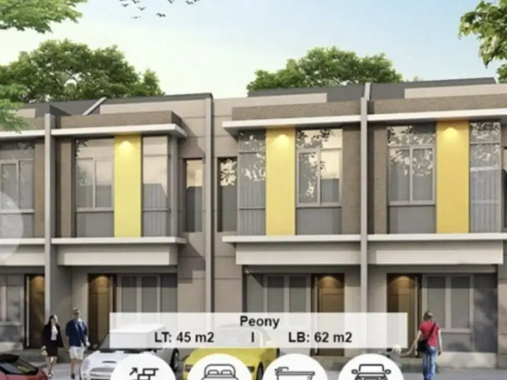 Disewa Rumah Cluster Hawaii Cove PIK2 2Lt Uk 4.5x10 m² at tangerang