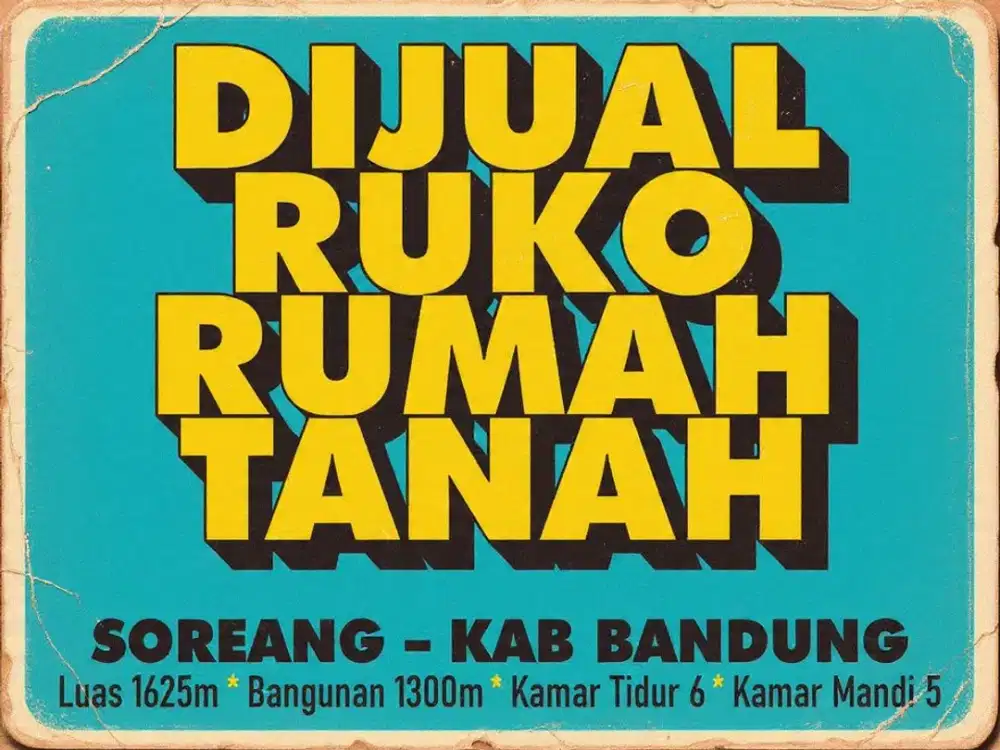 JUAL RUKO RUMAH DAN TANAH, KOPO, SOREANG, KABUPATEN BANDUNG,BANJARAN,