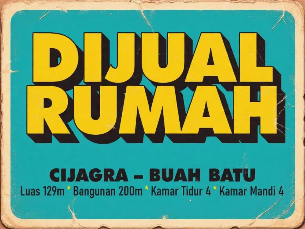 JUAL RUMAH MURAH, CIJAGRA, BUAH BATU, TURANGGA, LENGKONG, BATUNUNGGAL,