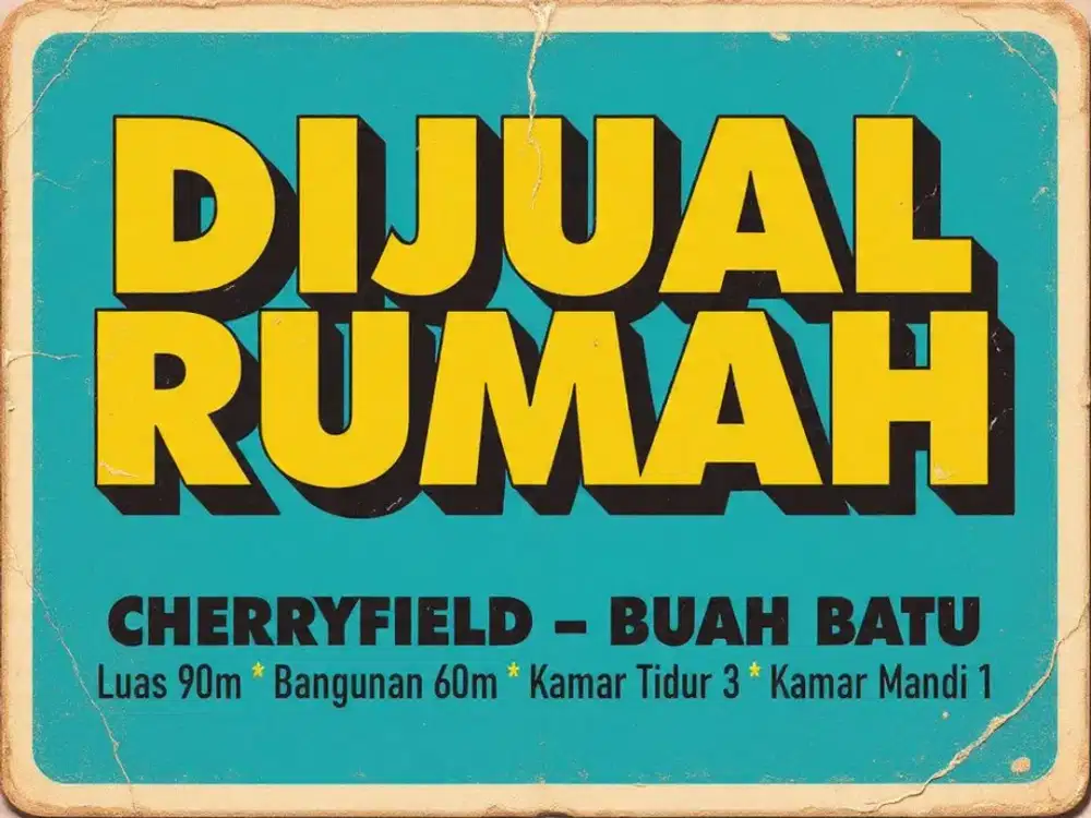 JUAL RUMAH MURAH, CHERRY FIELD, BUAH BATU, CIGANITRI, BOJONGSOANG,