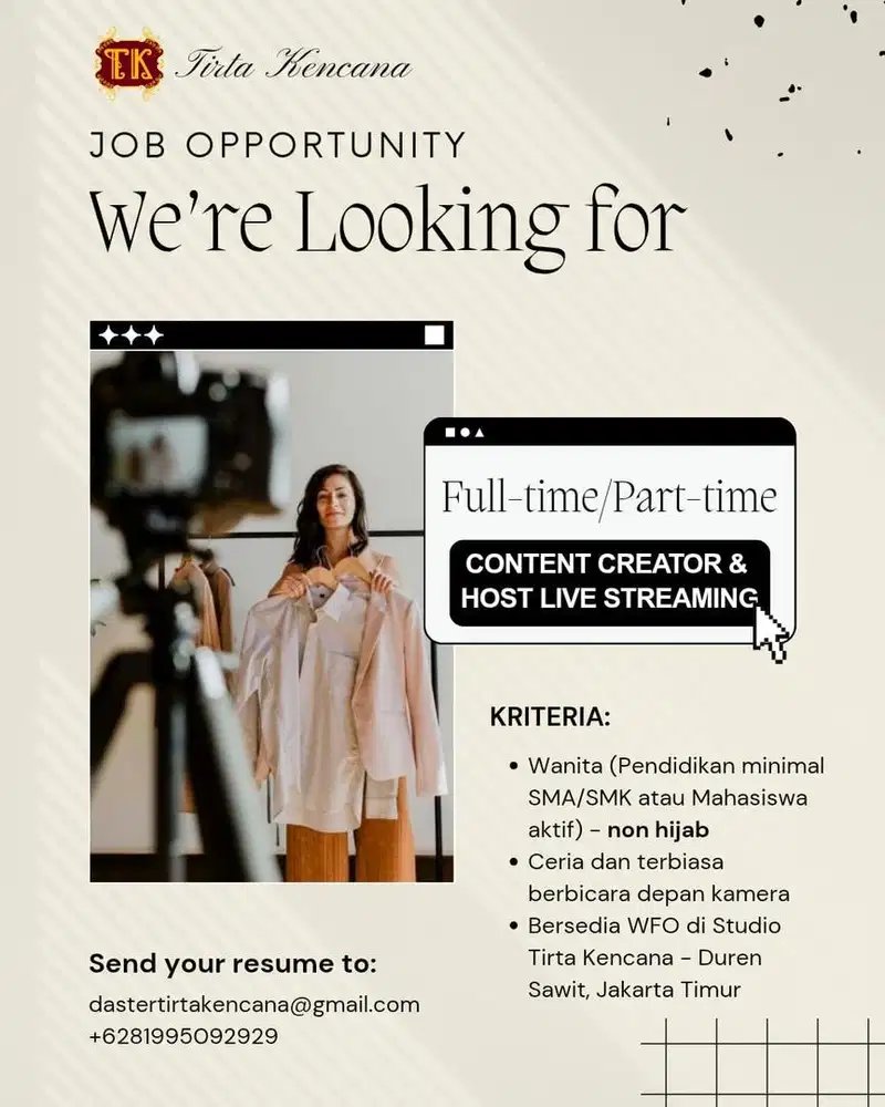 CONTENT CREATOR & HOST LIVE