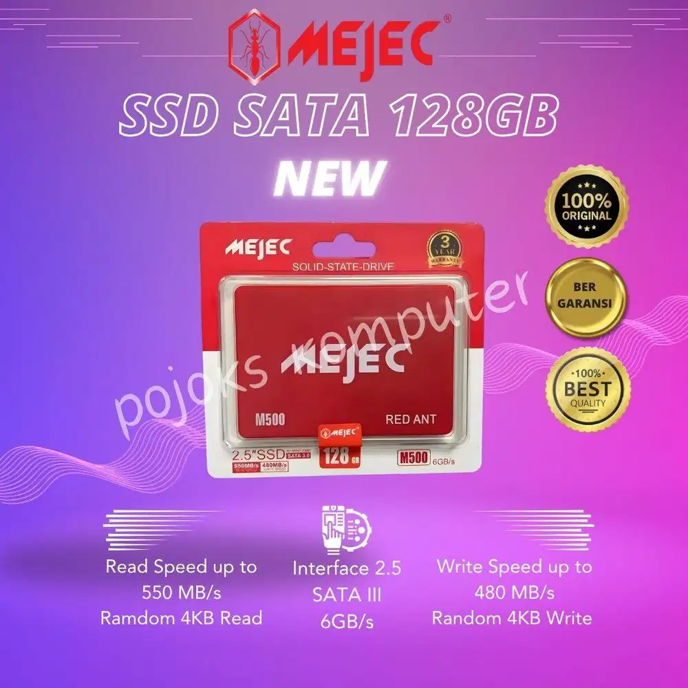 SSD MEJEC 128 GB 2.5mm SATA III 6GB/s SSD SATA SSD PC Laptop