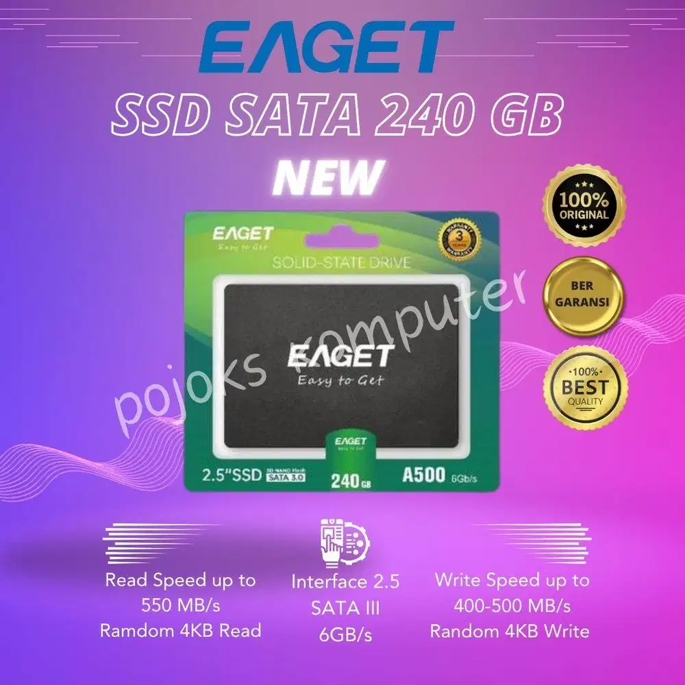 SSD EAGET 256GB 2.5mm SATA III 6GB/s SSD SATA SSD PC SSD LAPTOP