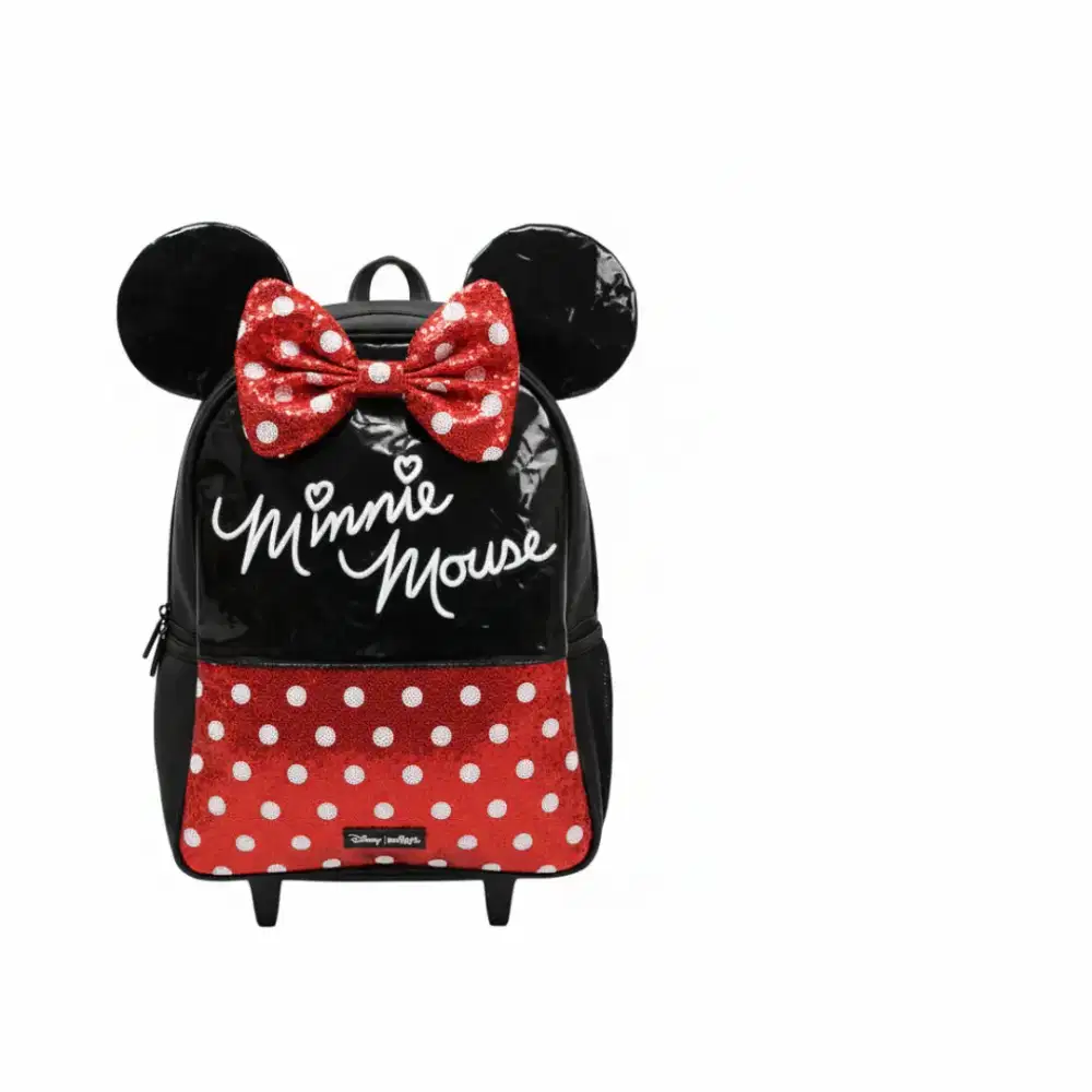 Tas Smiggle trolley Backpack Mini Mouse Original