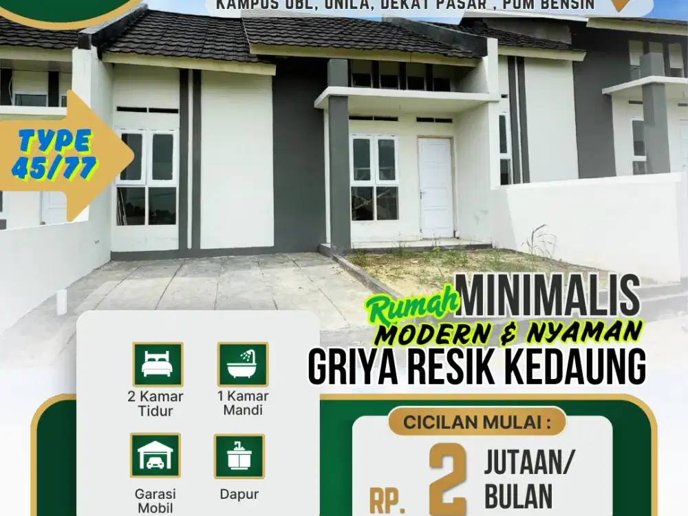 PERUMAHAN SIAP HUNI GRIYA RESIK KEDAUNG BANDAR LAMPUNG