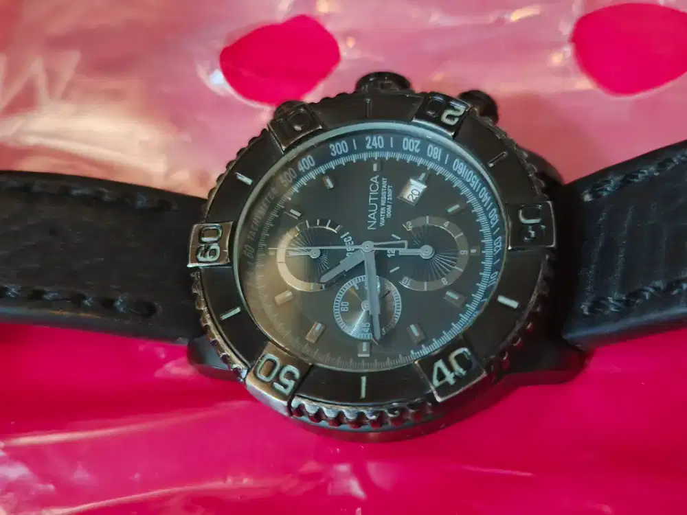 Jam tangan pria nautica full black