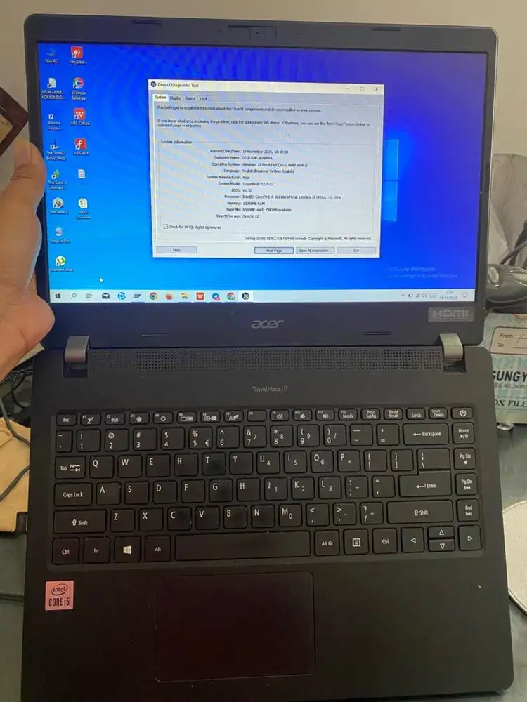 LAPTOP ACER TRAVELMATE P214-52
