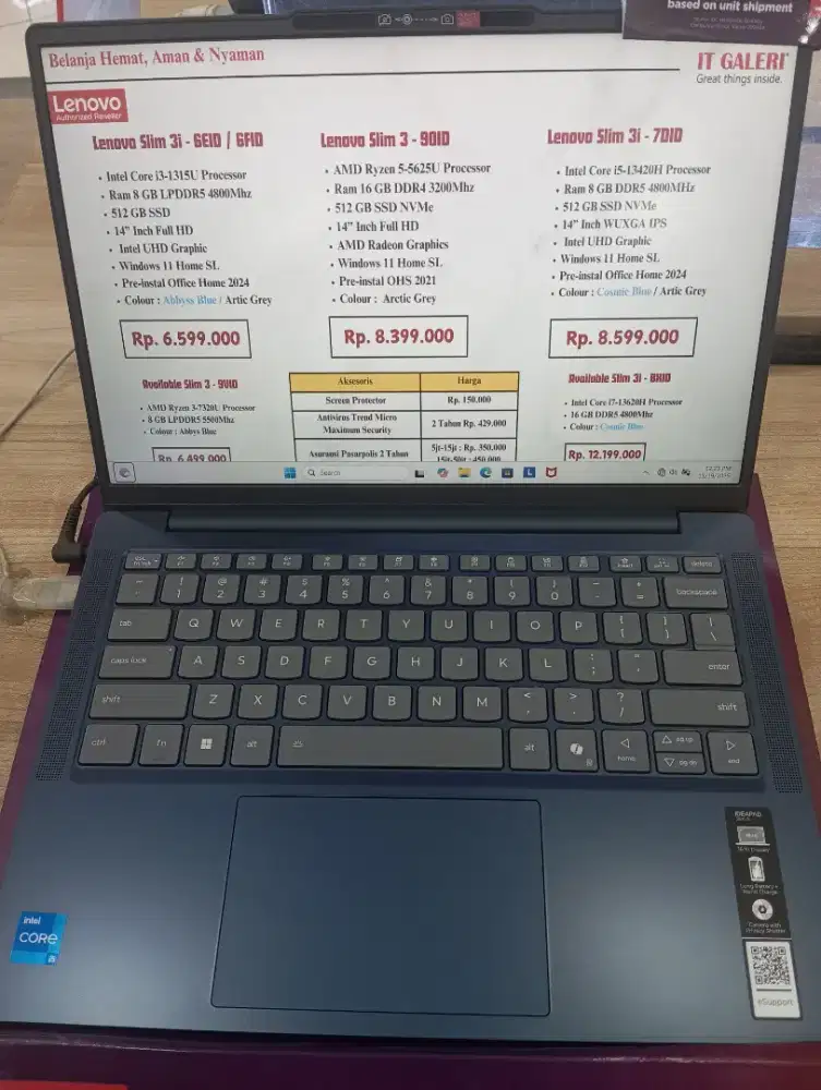 KREDIT LAPTOP Lenovo Slim 3i-7DID