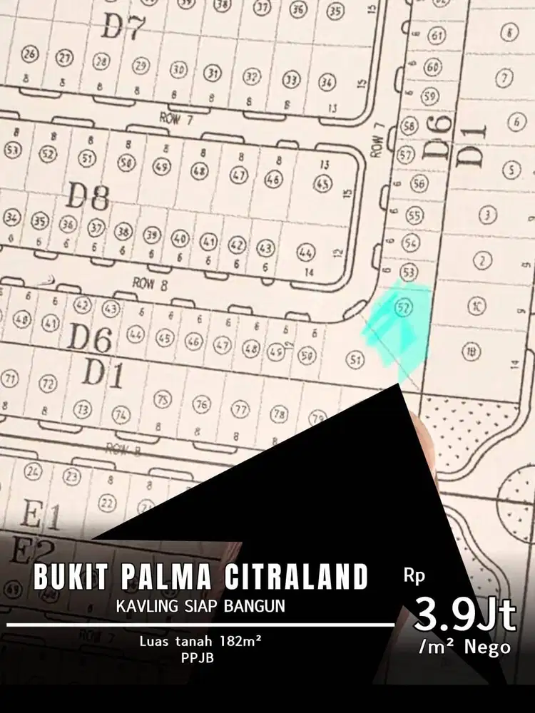 Kavling Siap Bangun CITRALAND UTARA Surabaya Barat Bukit Palma