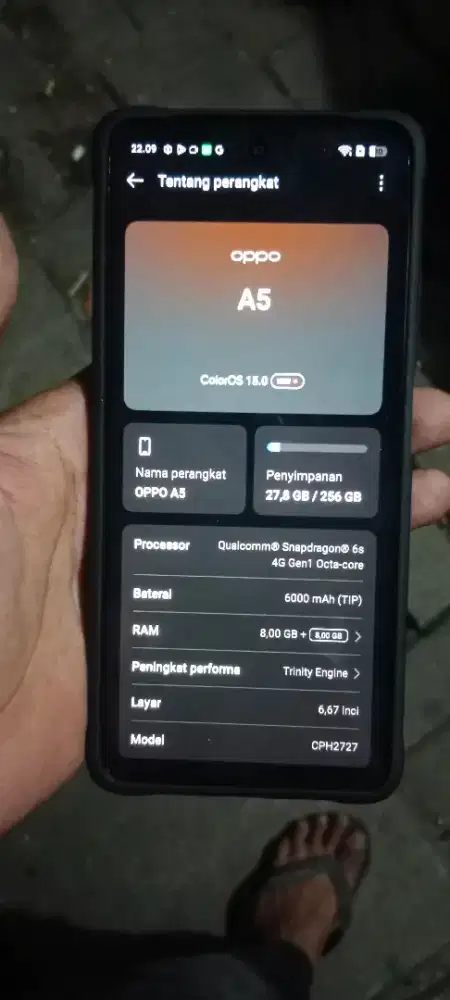 oppo a5 2025 ram 8+8/256