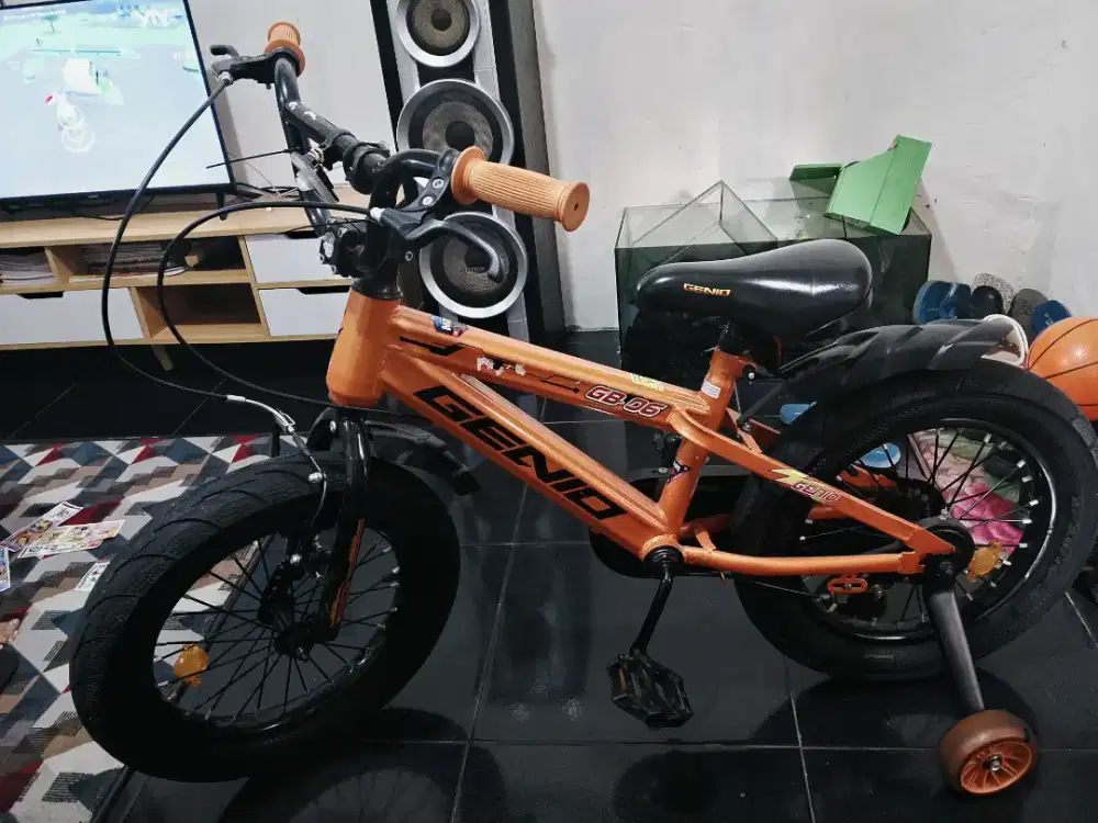 Di jual sepeda anak merk GENIO GB-06 warna Biru Dan Orange