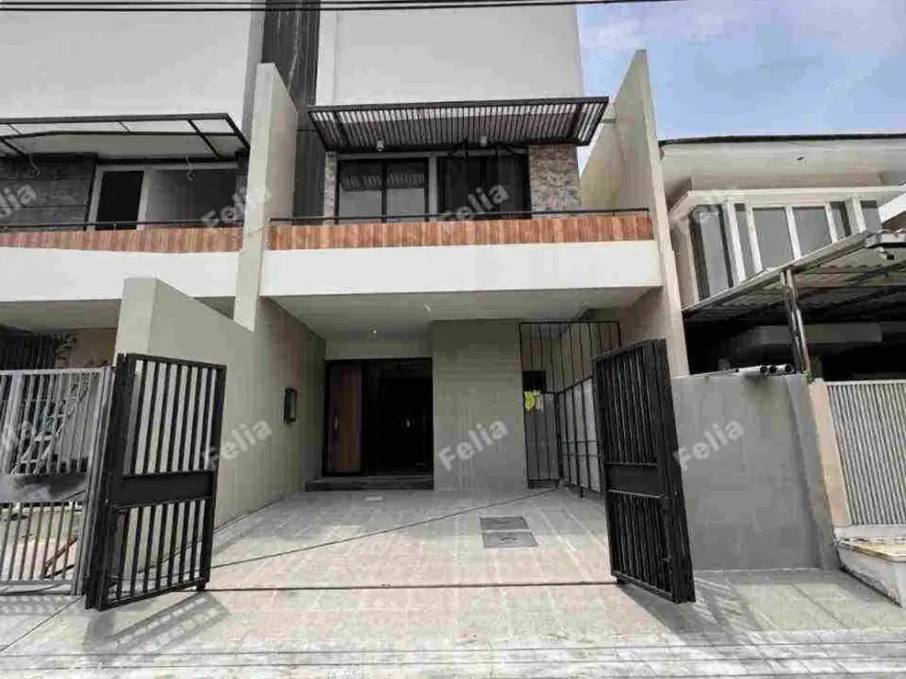 Jual rmh baru 2 lantai pantai mentari row jalan 3 mobil