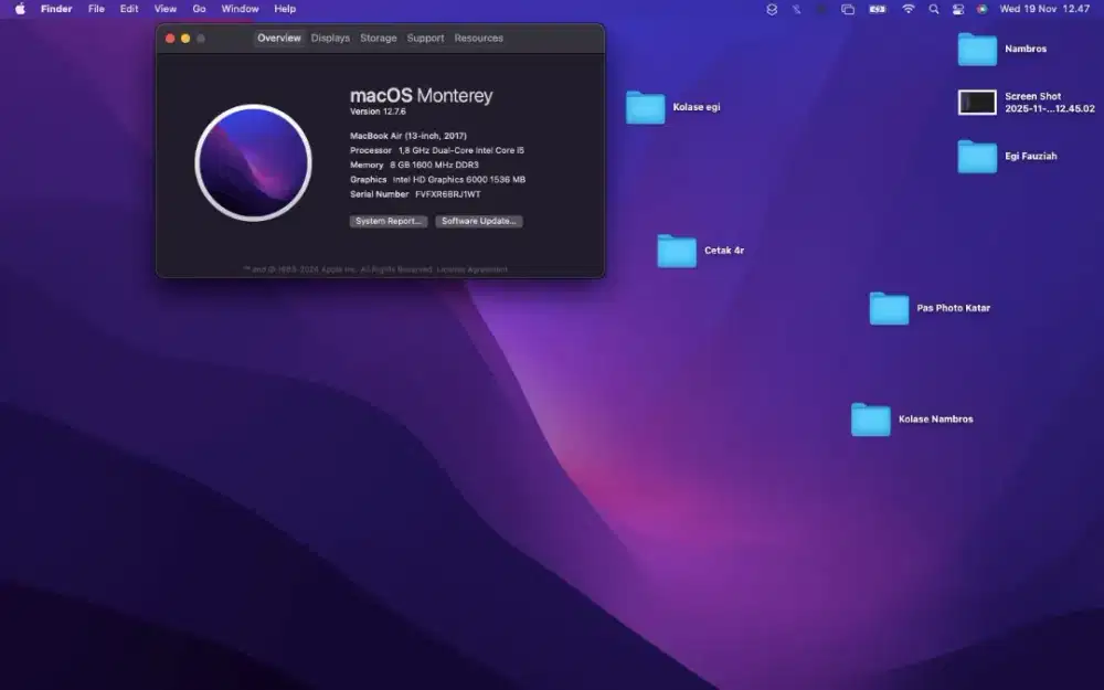 Jual macbook air 2017