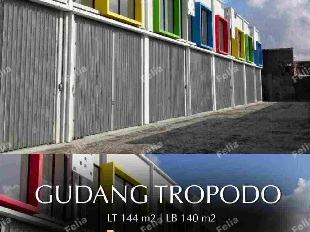 Disewakan gudang tropodo murah luas 140 m2