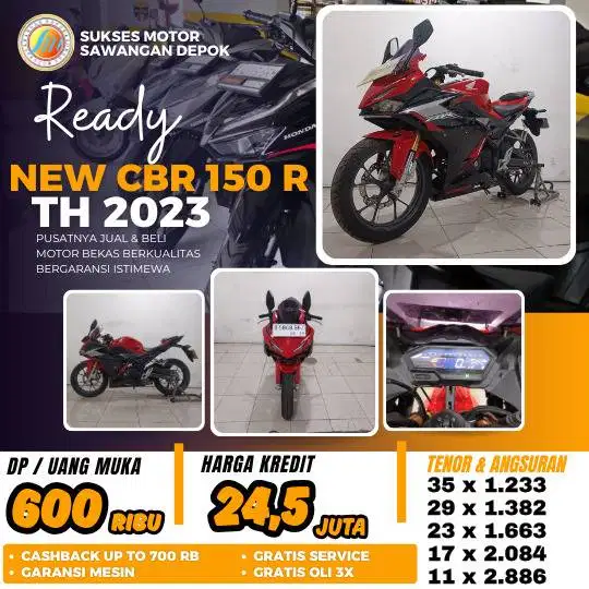 DP 600 CASH KREDIT HONDA NEW CBR 150R LED TH 2023 MULUS BERGARANSI