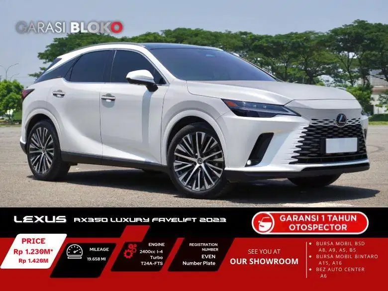 Lexus RX350 Luxury Facelift T24A-FTS 2023